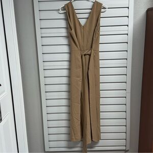 INC Tan Sleeveless Jumpsuit